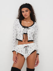 Women Fawn Sleep Short - White