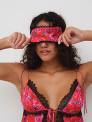 Women Bellamy Sleep Top & Sleep Mask - Red