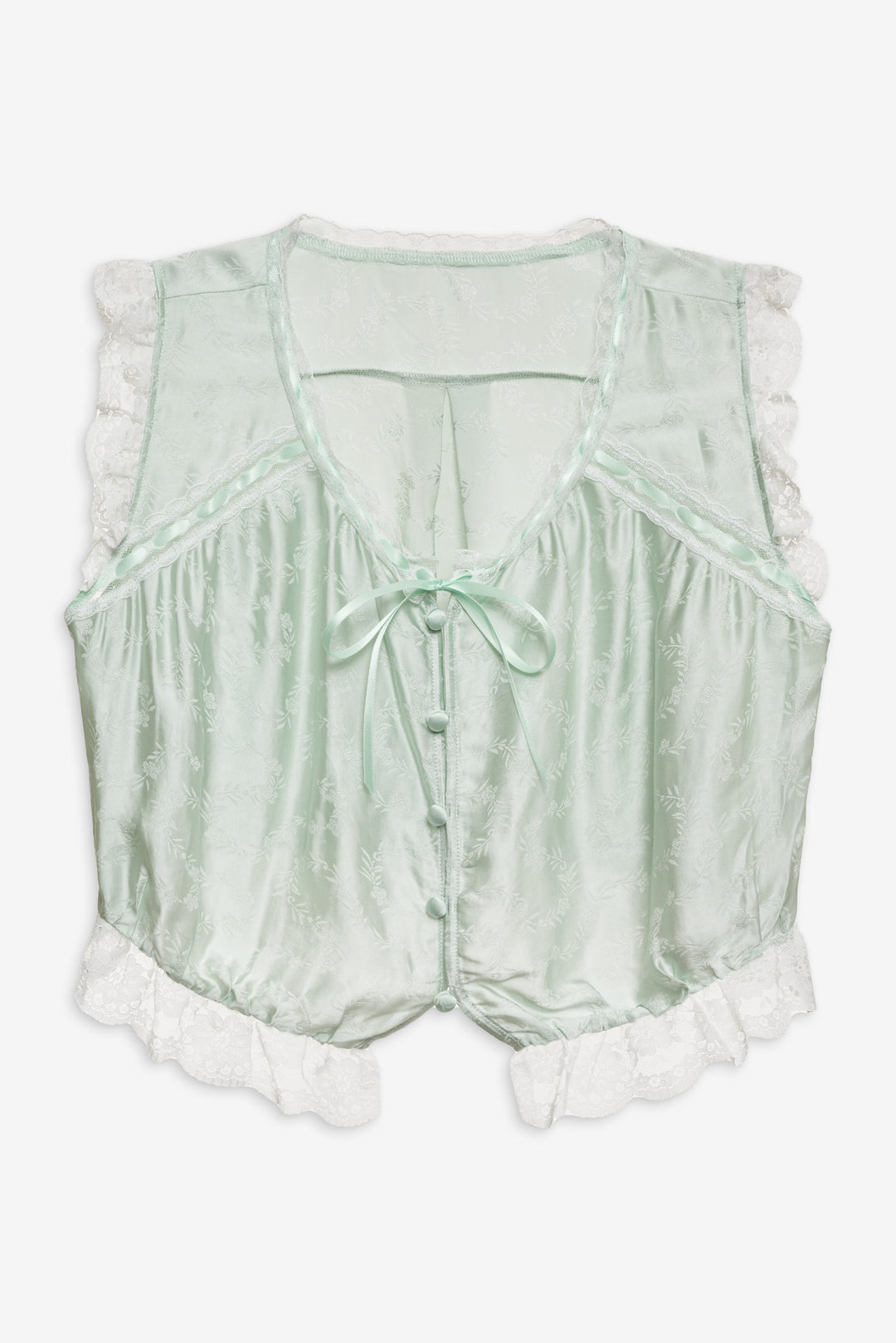 Women Mint Twist Jacquard Top - Mint