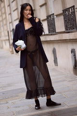 Women Gertrude Maxi Slip Dress - Black