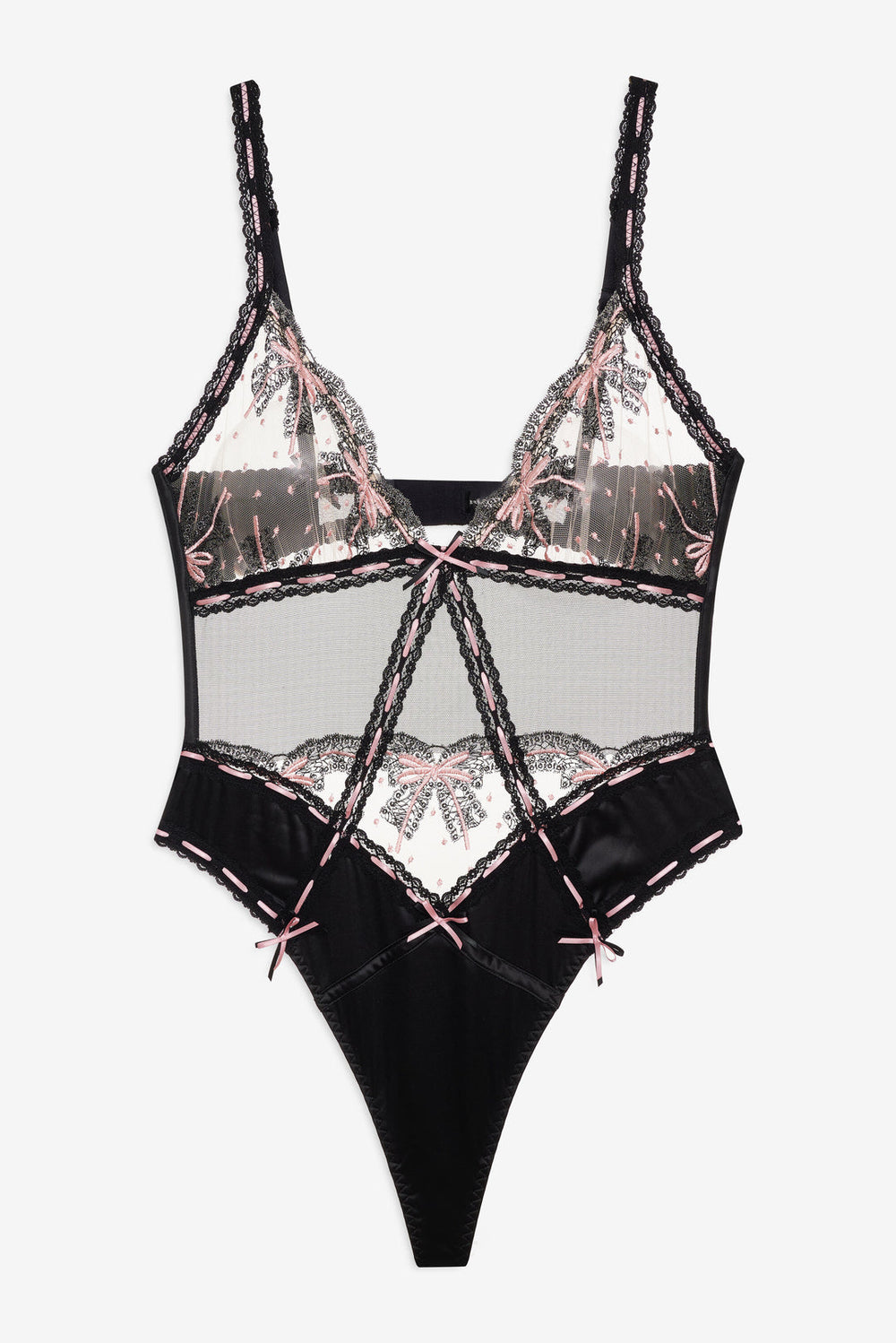 Women Love Letters Bodysuit - Black