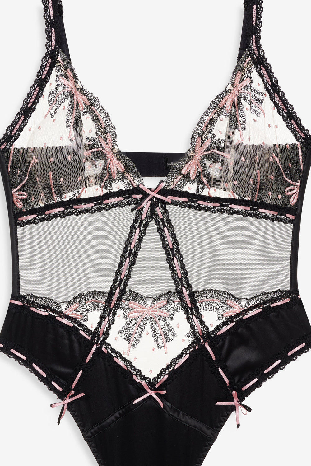 Women Love Letters Bodysuit - Black