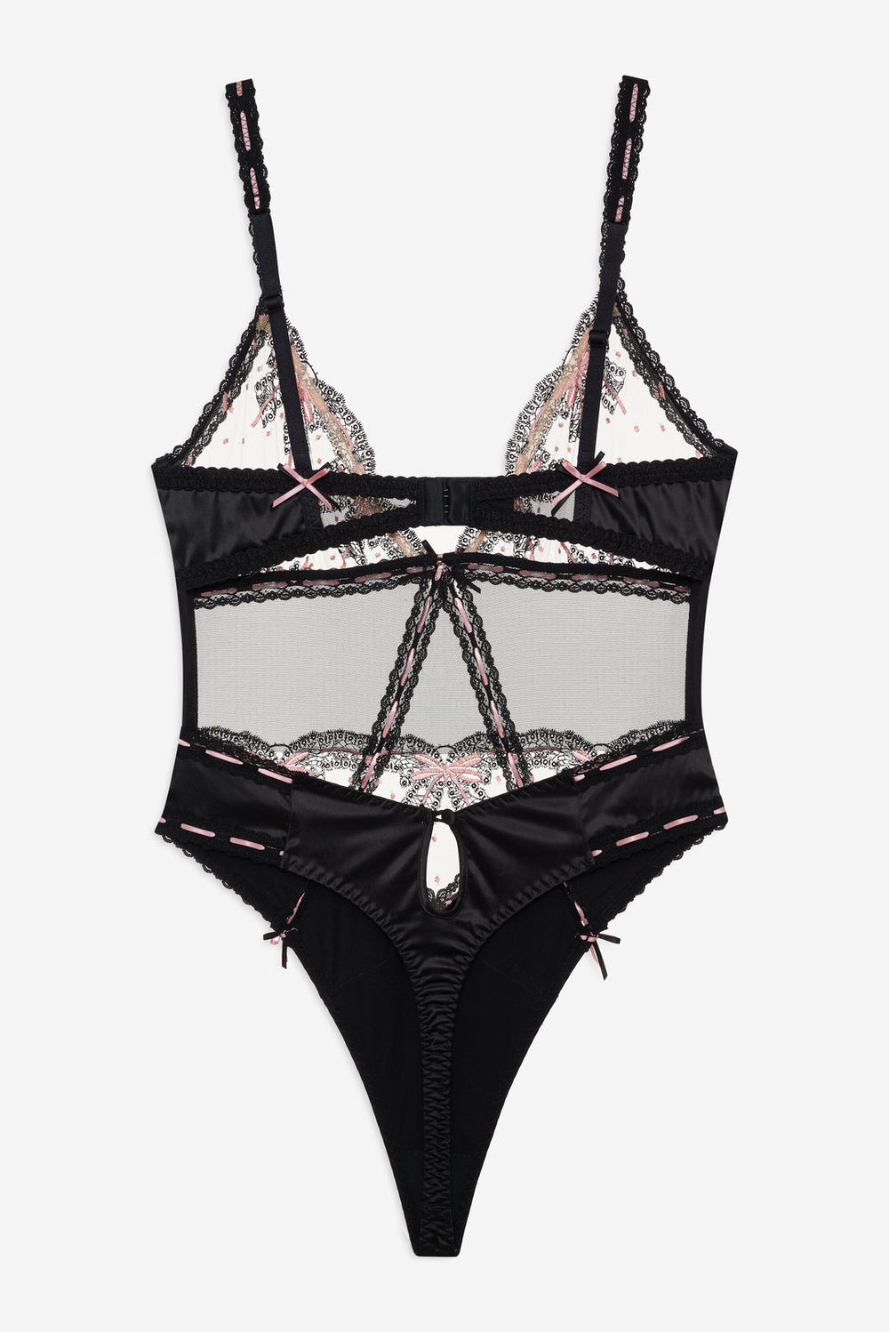 Women Love Letters Bodysuit - Black