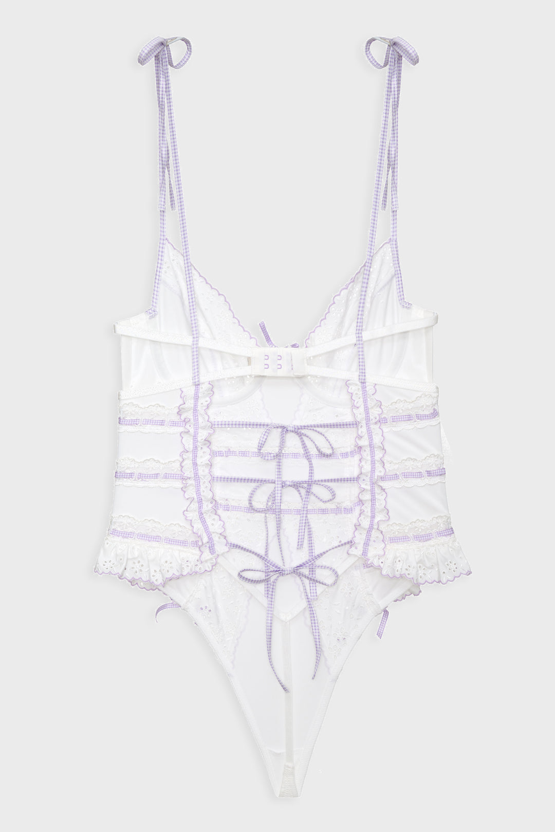 Women Daisy Eyelet Bodysuit - Lavender