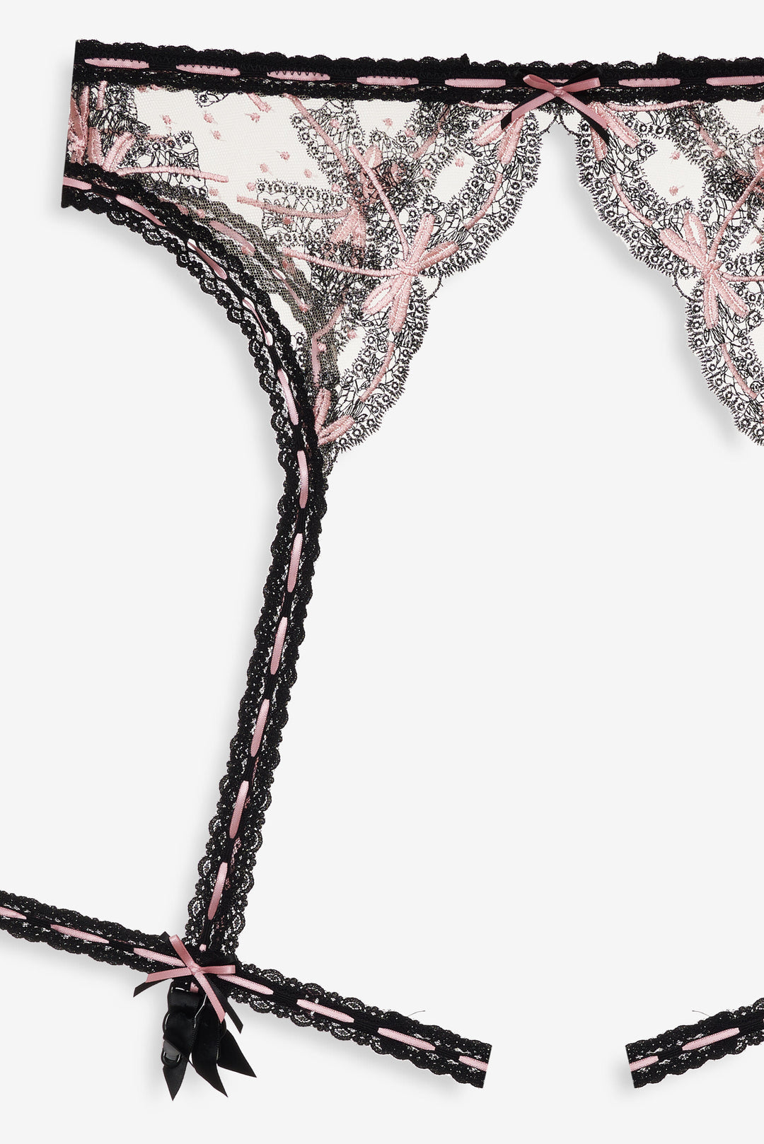 Women Love Letters Garter Belt - Black