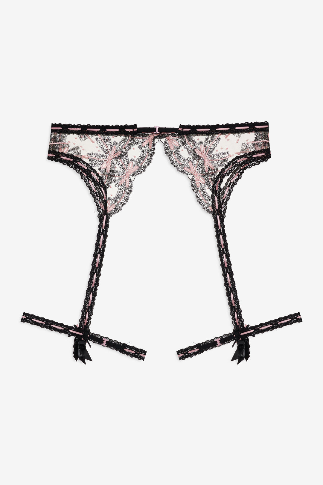 Women Love Letters Garter Belt - Black