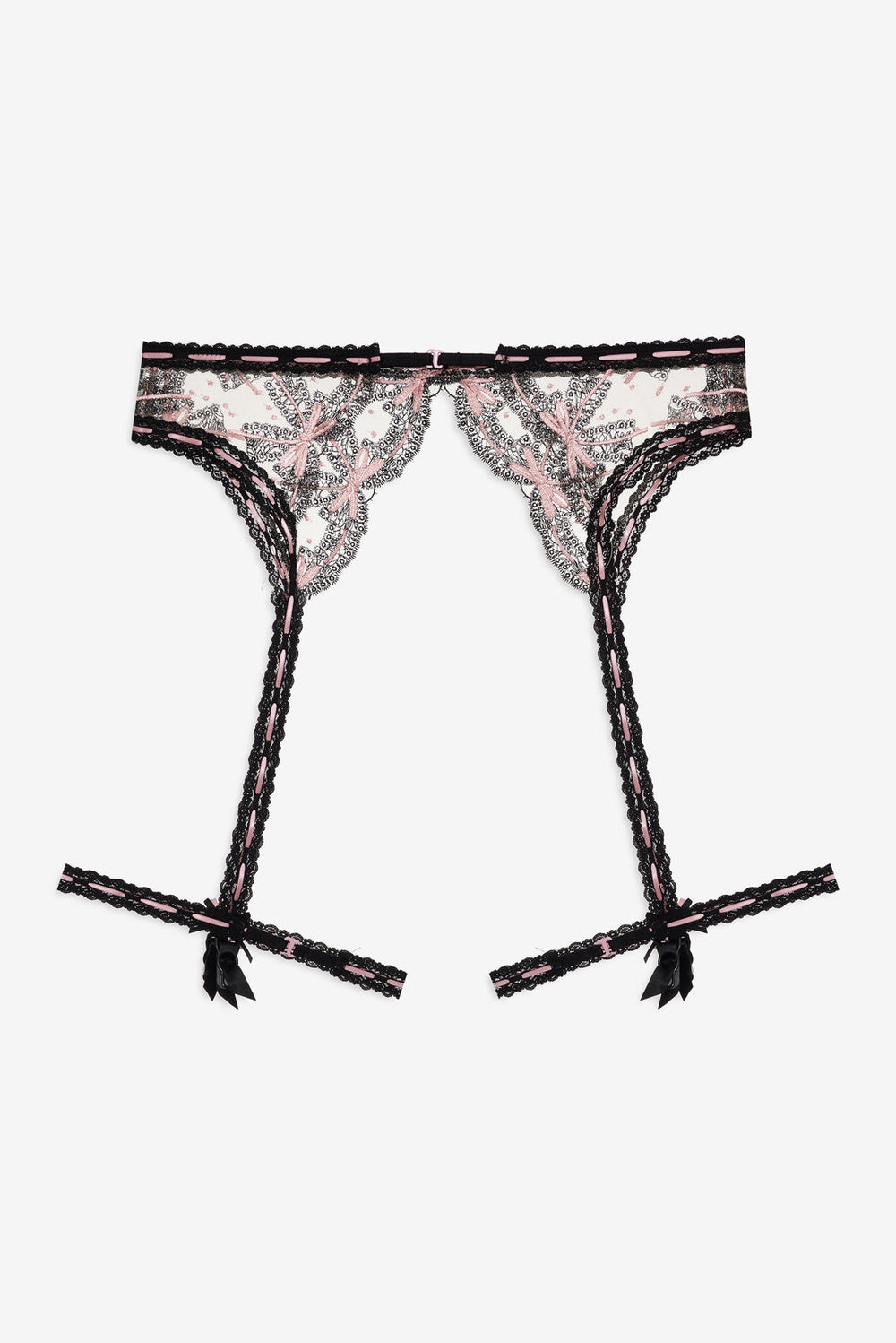 Women Love Letters Garter Belt - Black