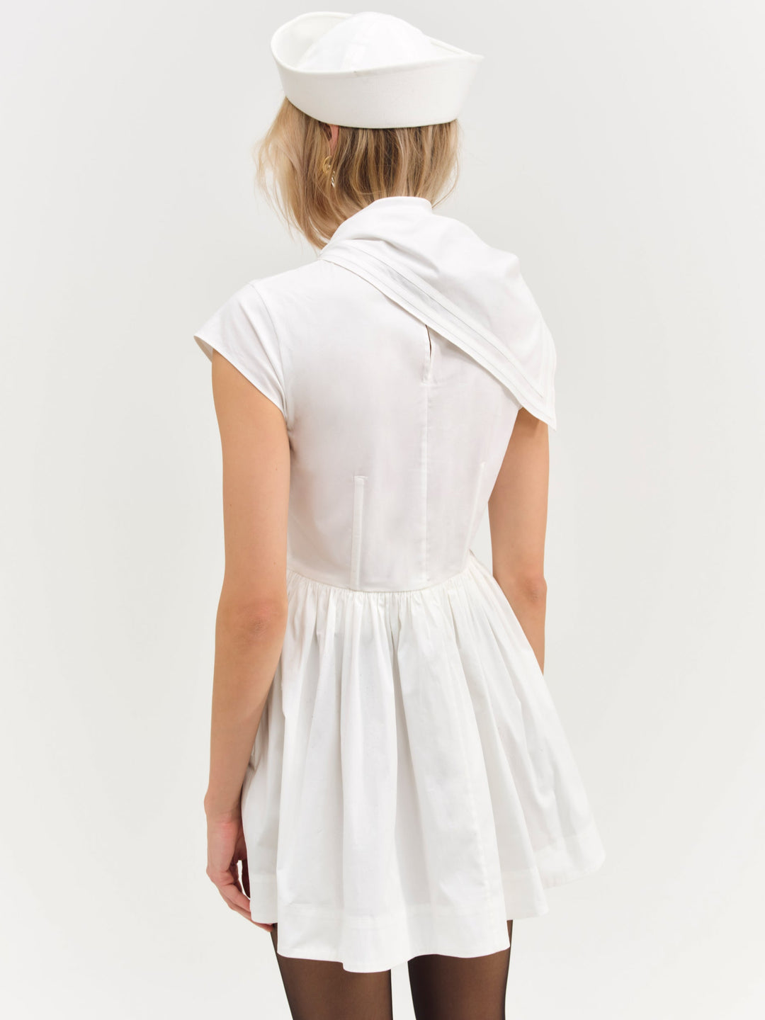 Women Helena Poplin Scarf Mini Dress - White