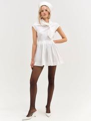 Women Helena Poplin Scarf Mini Dress - White