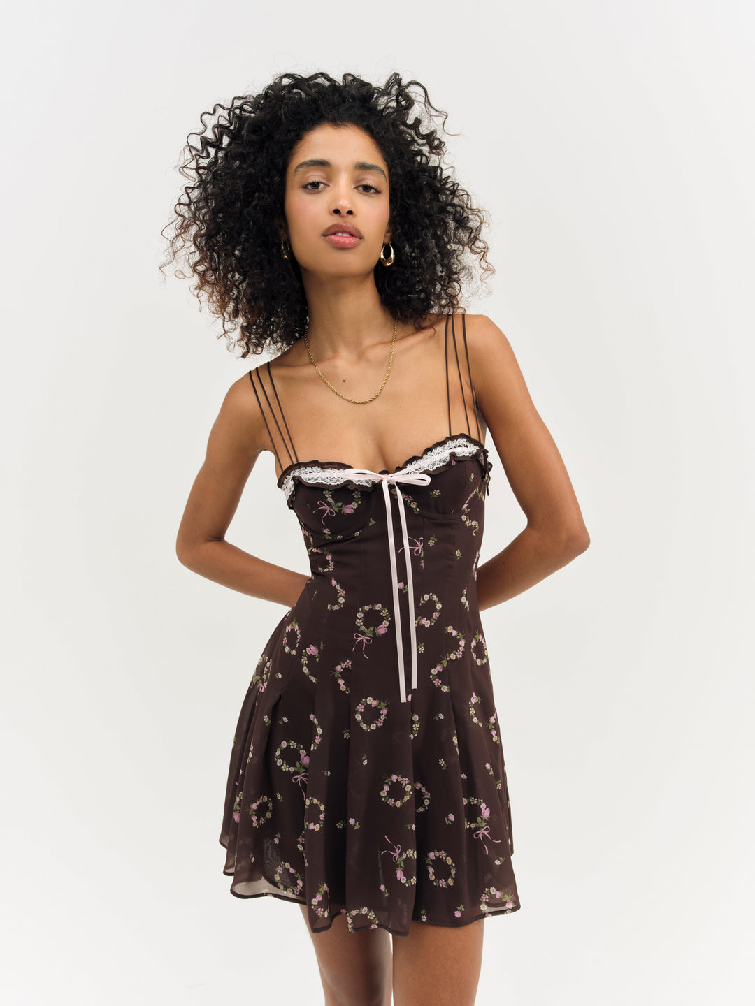Women Kate Mini Dress - Brown