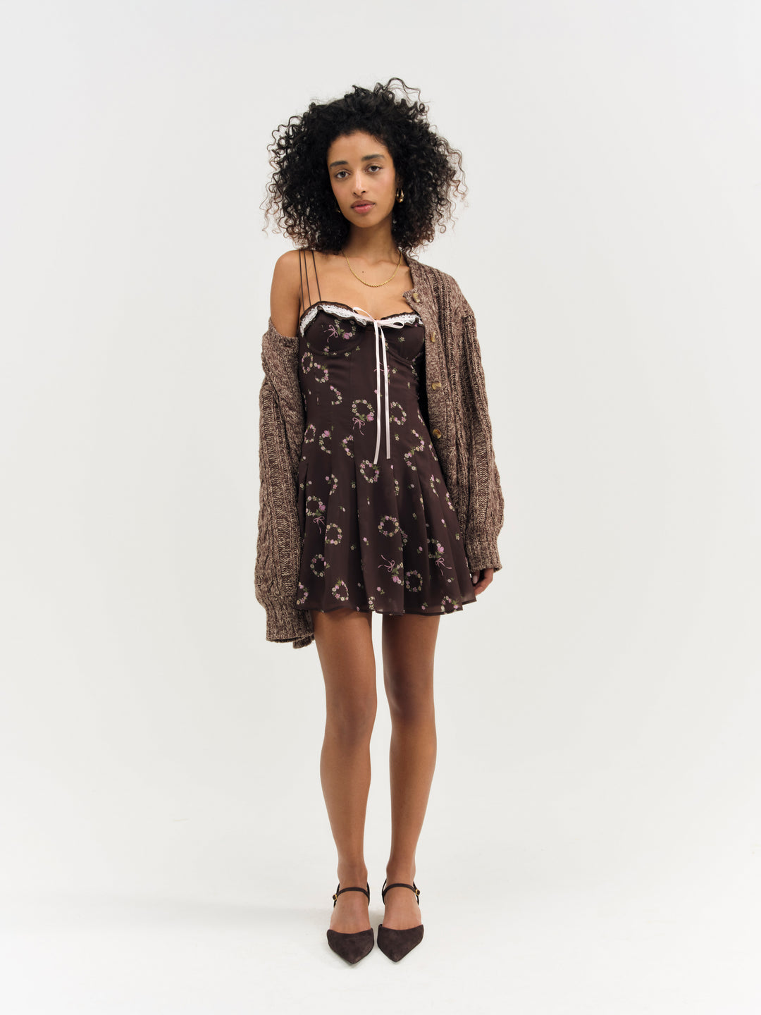 Women Kate Mini Dress - Brown