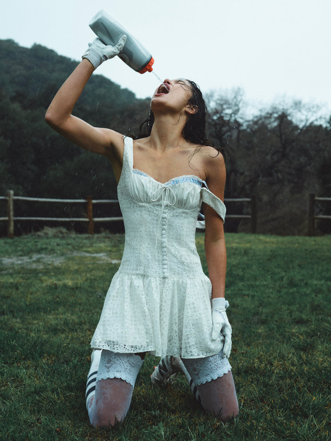 Women Daisy Lace Mini Dress - White