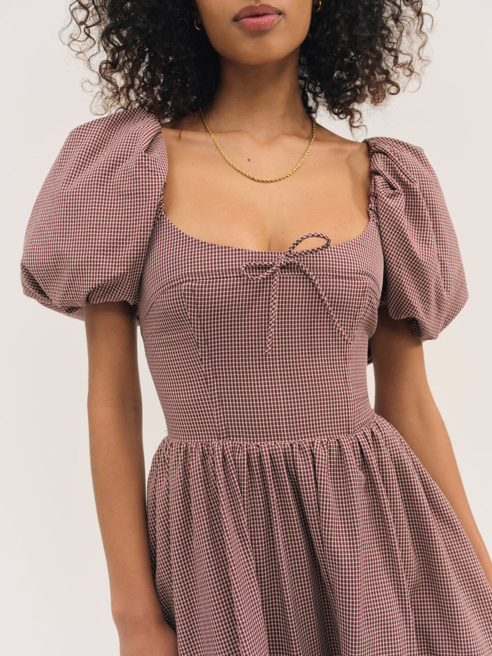 Women Florence Mini Dress - Burgundy