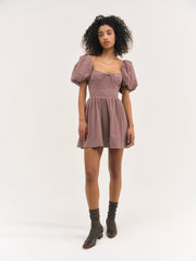 Women Florence Mini Dress - Burgundy