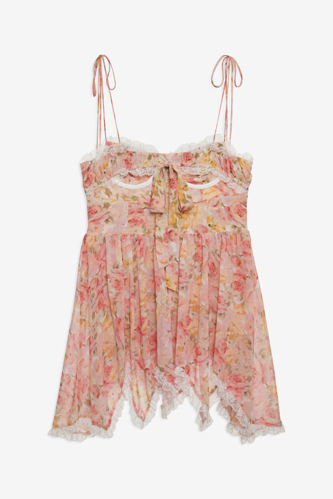 Women Elea Asymmetrical Mini Dress - Peach