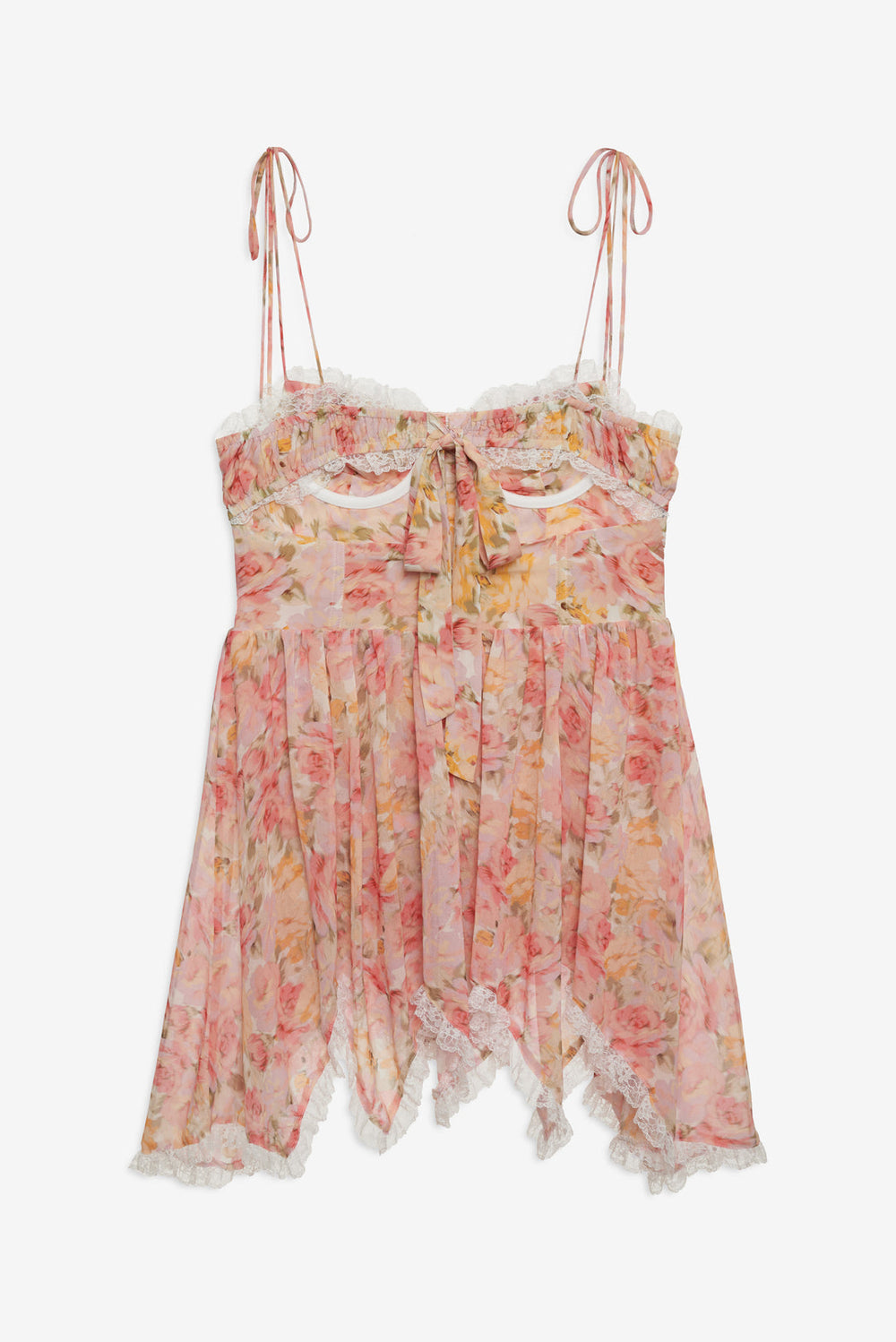 Women Elea Asymmetrical Mini Dress - Peach