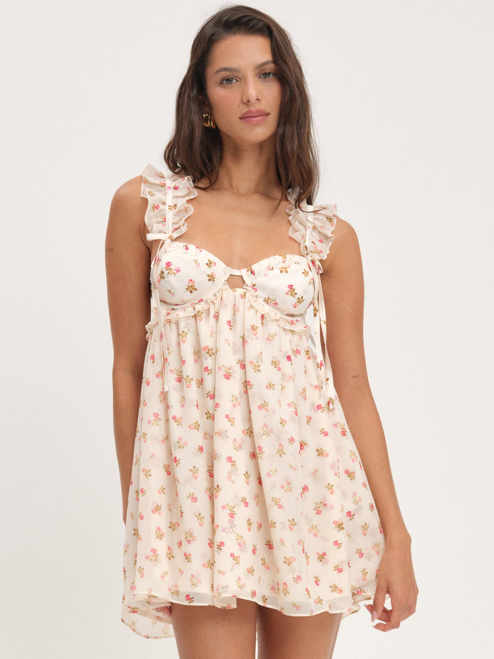 Women Poppy Mini Dress - White