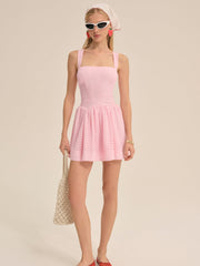 Women Ginny Gingham Mini Dress - Pink