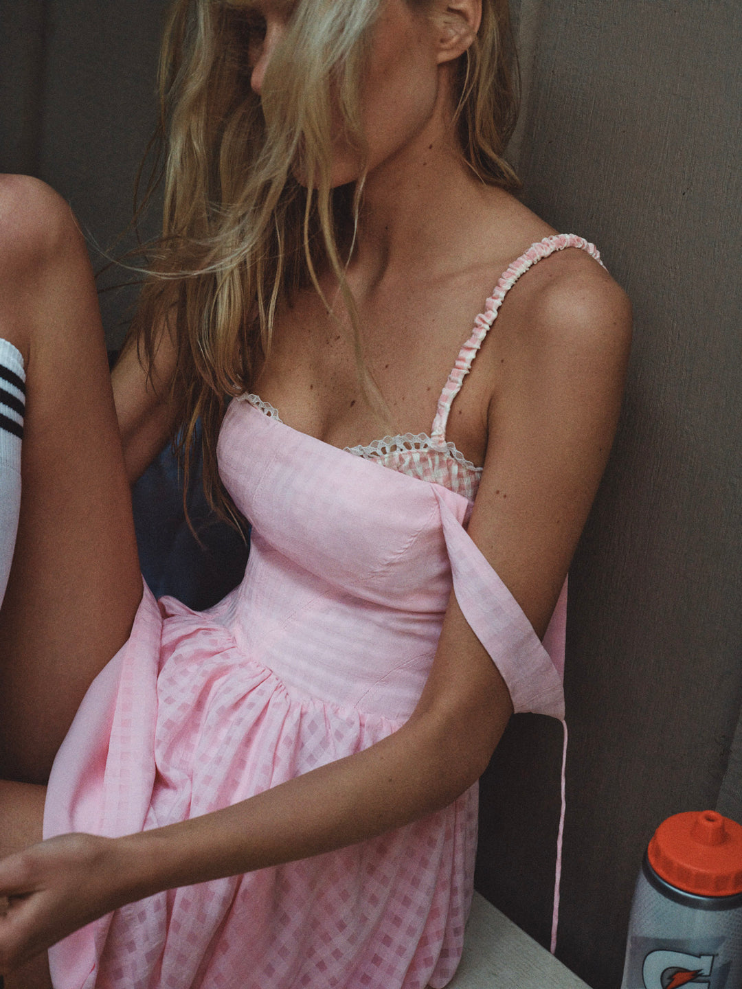Women Ginny Gingham Mini Dress - Pink