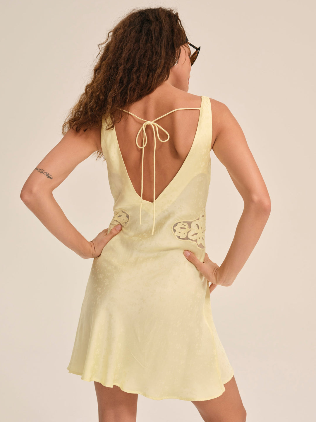 Women Sunrise Mini Dress - Yellow