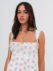 Women Holland Mini Dress - Doily Bouquet