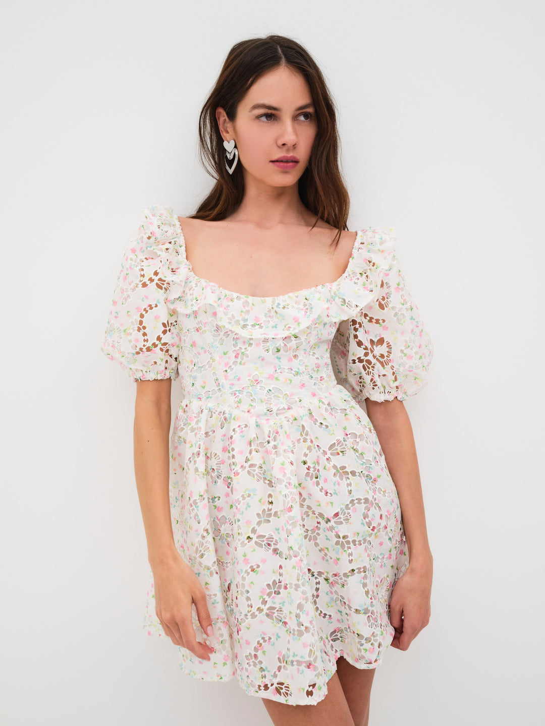 Women Magnolia Mini Dress - White