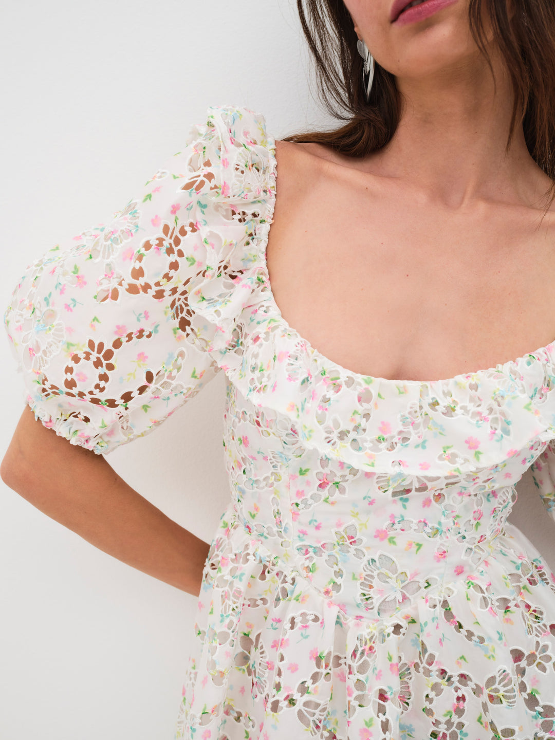 Women Magnolia Mini Dress - White
