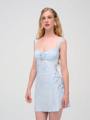 Women Claudia Mini Dress - Blue