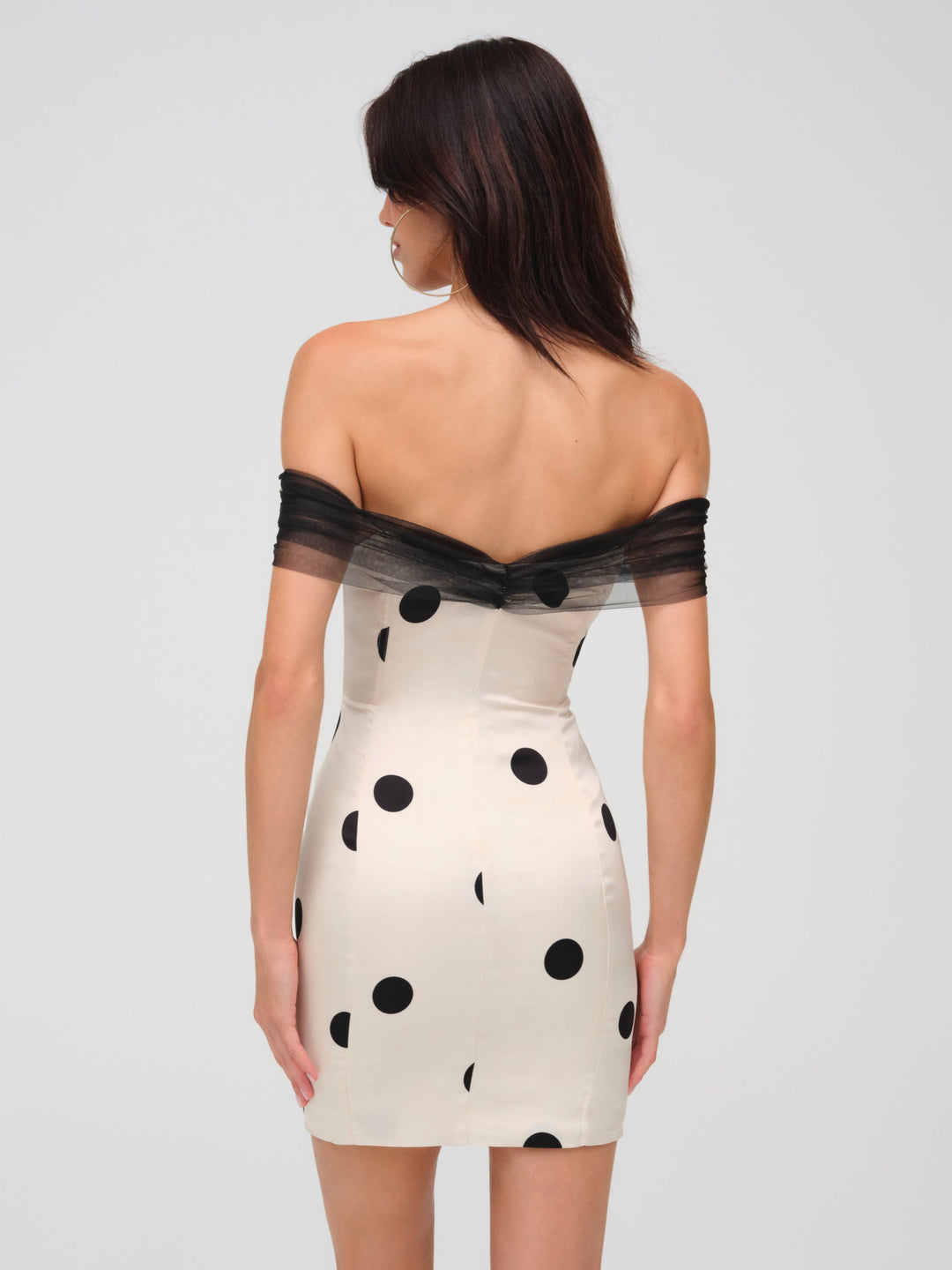 Women Dorothy Dot Mini Dress - Cream