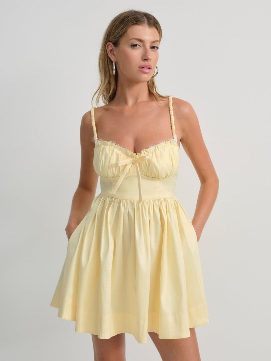 Women Doris Mini Dress - Yellow
