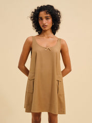 Women Elanah Mini Dress - CAMEL