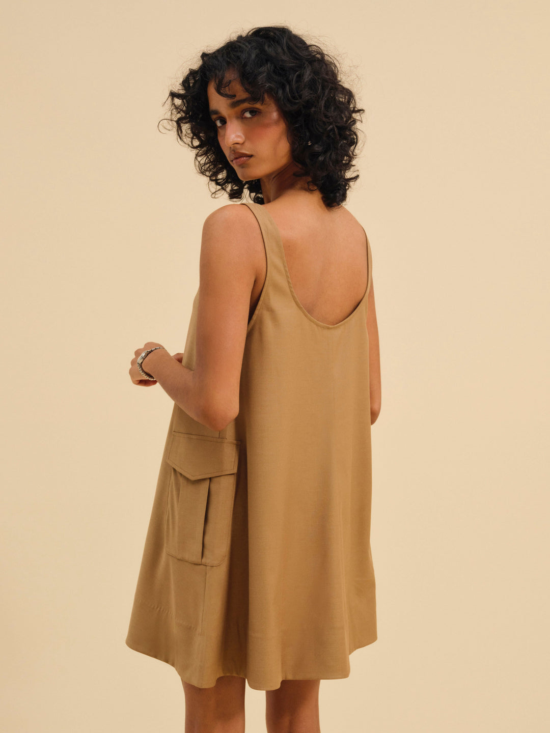 Women Elanah Mini Dress - CAMEL