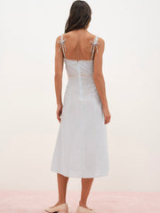 Women Bluebell Gingham Midi Dress - Blue