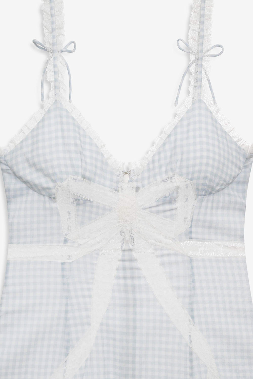 Women Bluebell Gingham Midi Dress - Blue