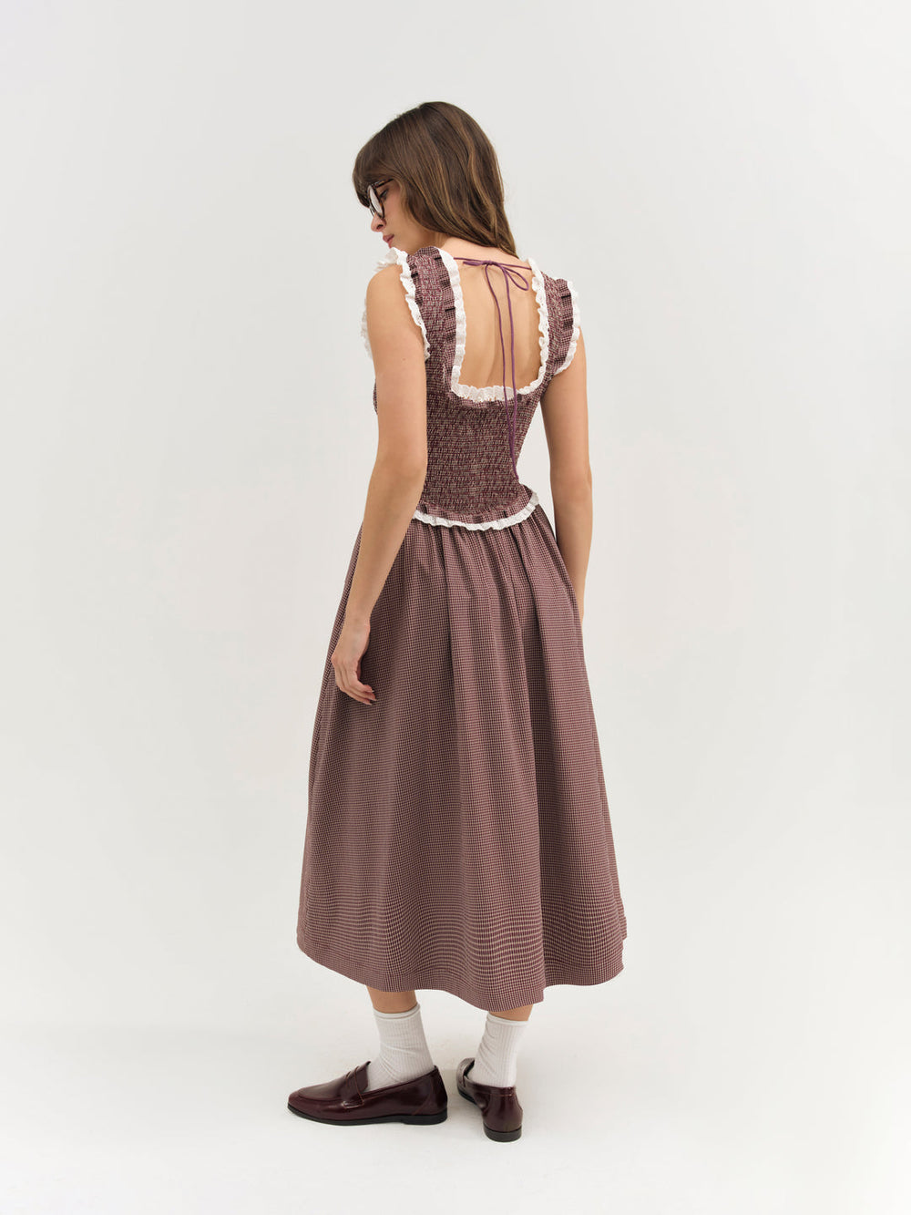 Women Morgan Midi Dress - Burgundy