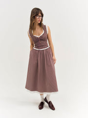 Women Morgan Midi Dress - Burgundy