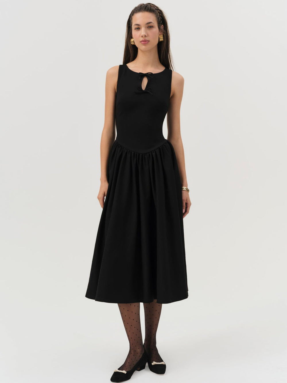 Women Anika Midi Dress - Black