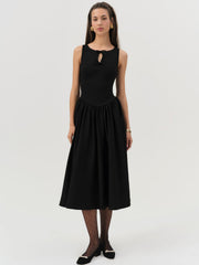 Women Anika Midi Dress - Black