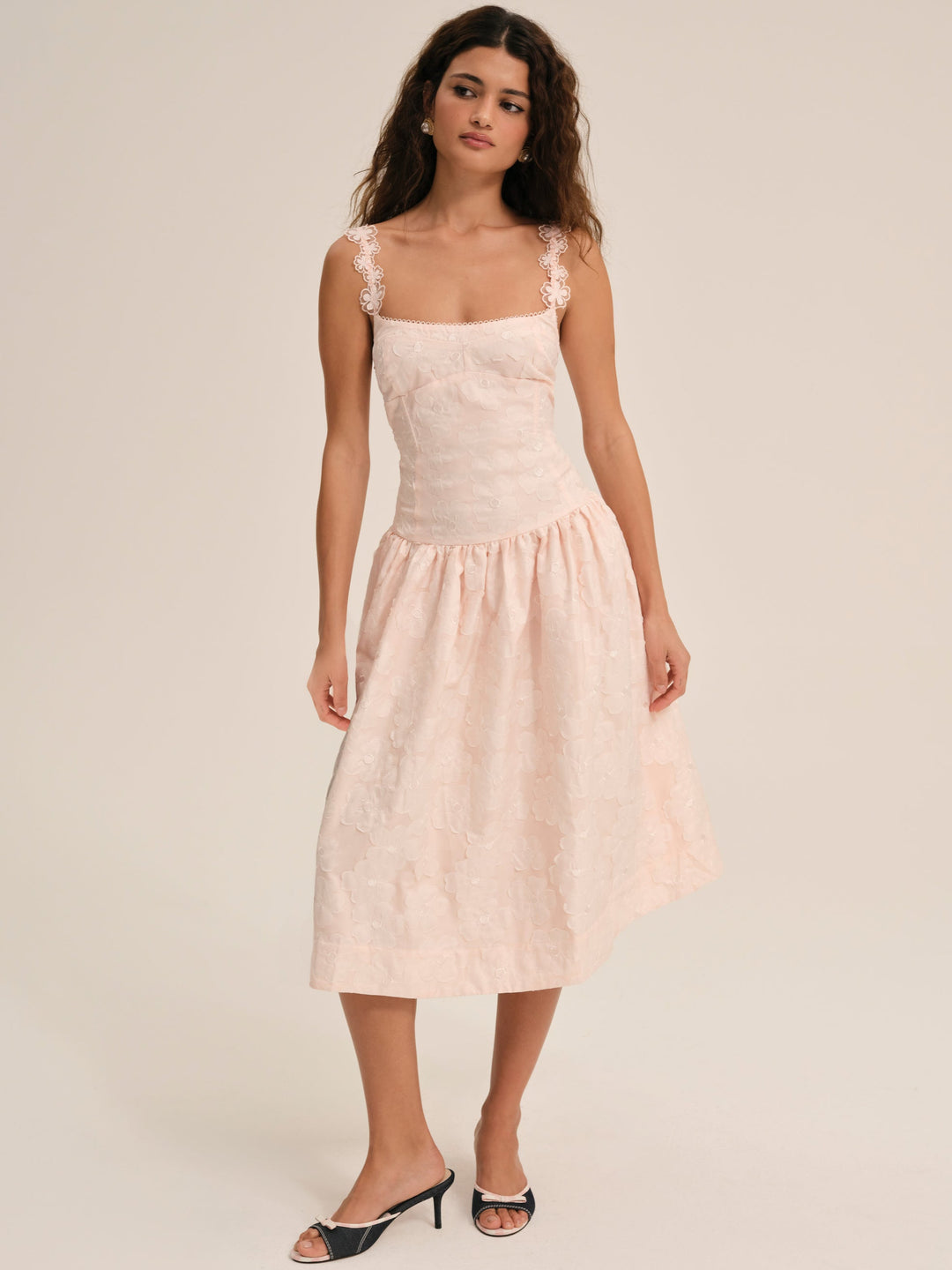 Women Florence Midi Dress - Peach