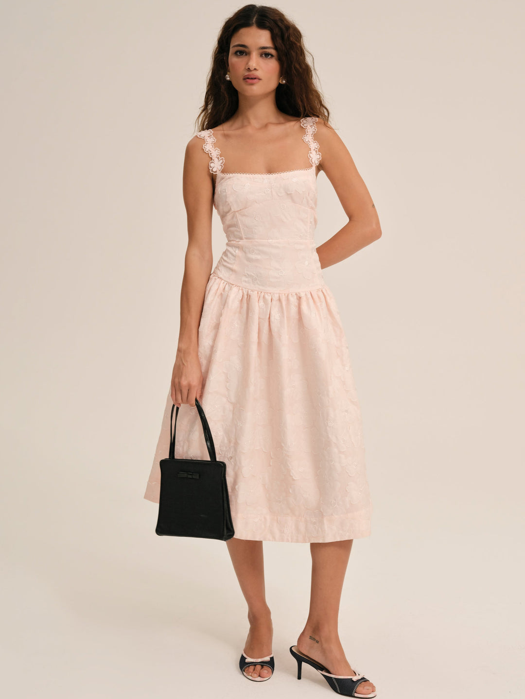 Women Florence Midi Dress - Peach