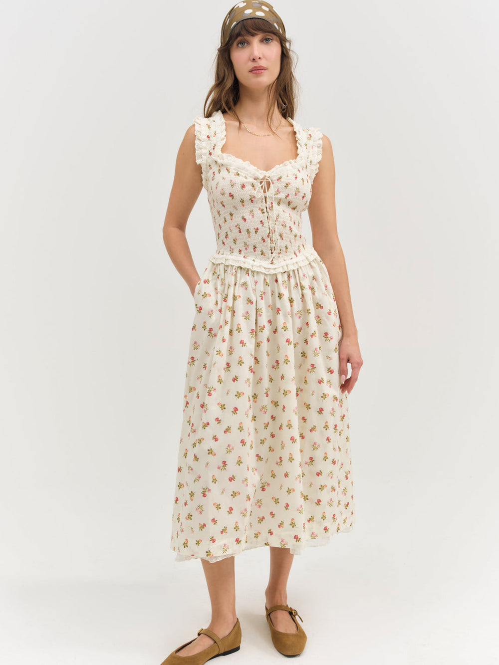 Women Morgan Midi Dress - White
