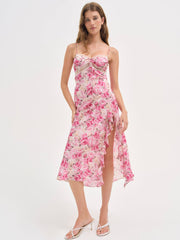 Women Angelina Midi Dress - Pink