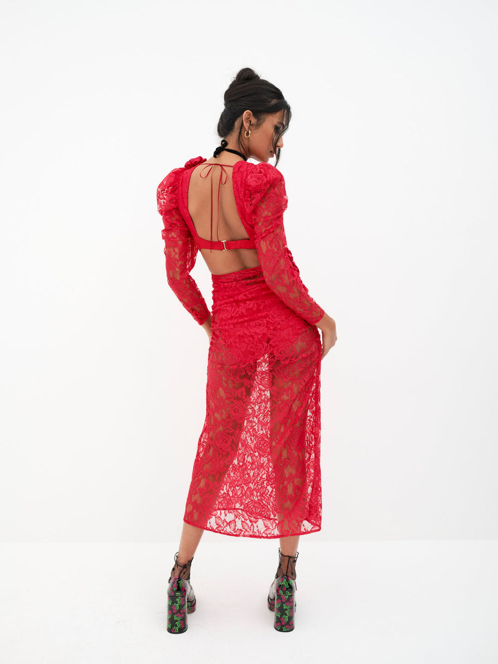 Women Kana Midi Dress - Red