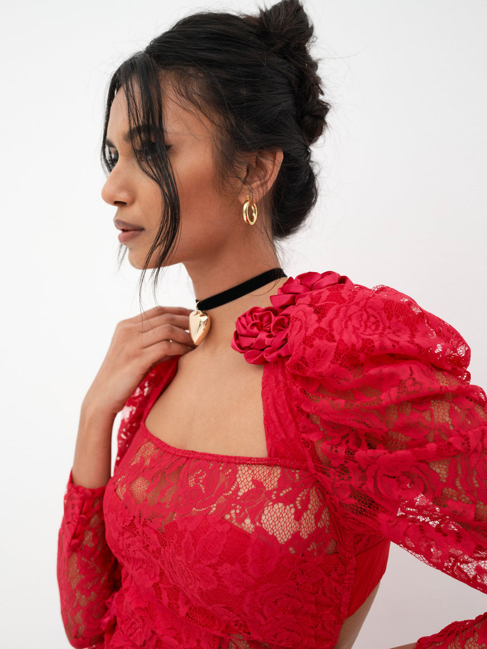 Women Kana Midi Dress - Red