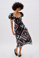 Women Margaret Midi Dress - Black