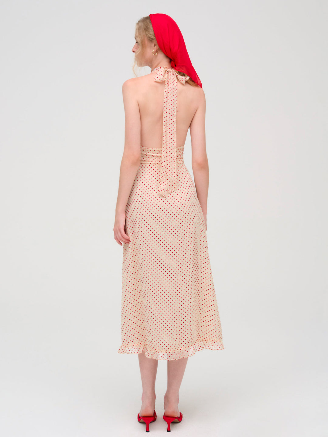 Women Love Dot Midi Dress - Cream