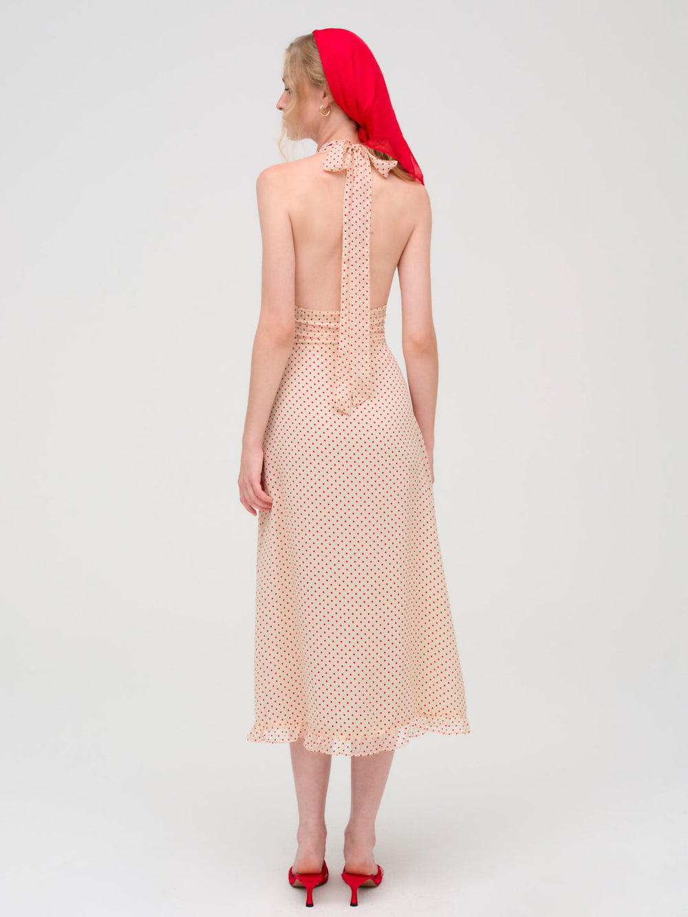 Women Love Dot Midi Dress - Cream