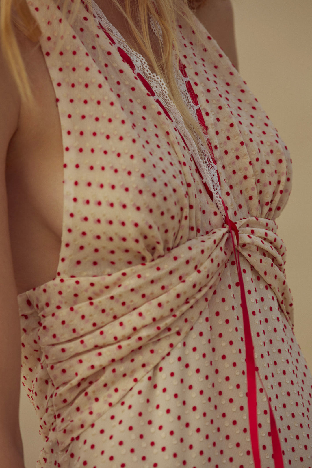 Women Love Dot Midi Dress - Cream