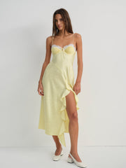 Women Chania Midi Dress - Yellow