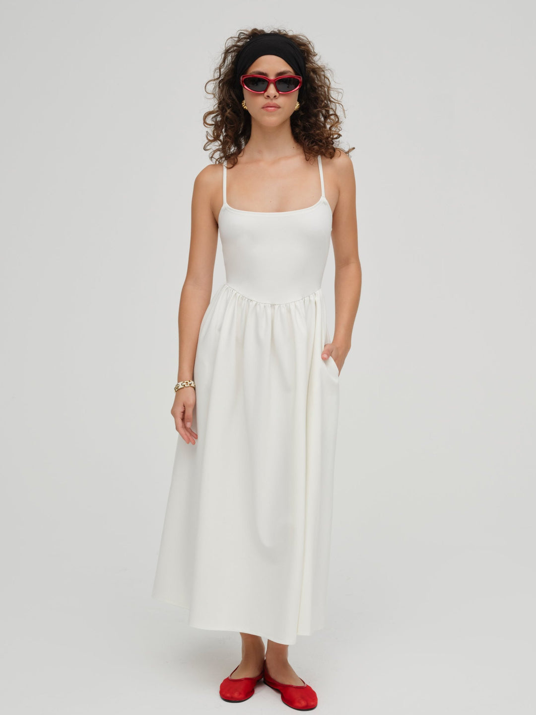 Women Wilhelmina Midi Dress - Cream